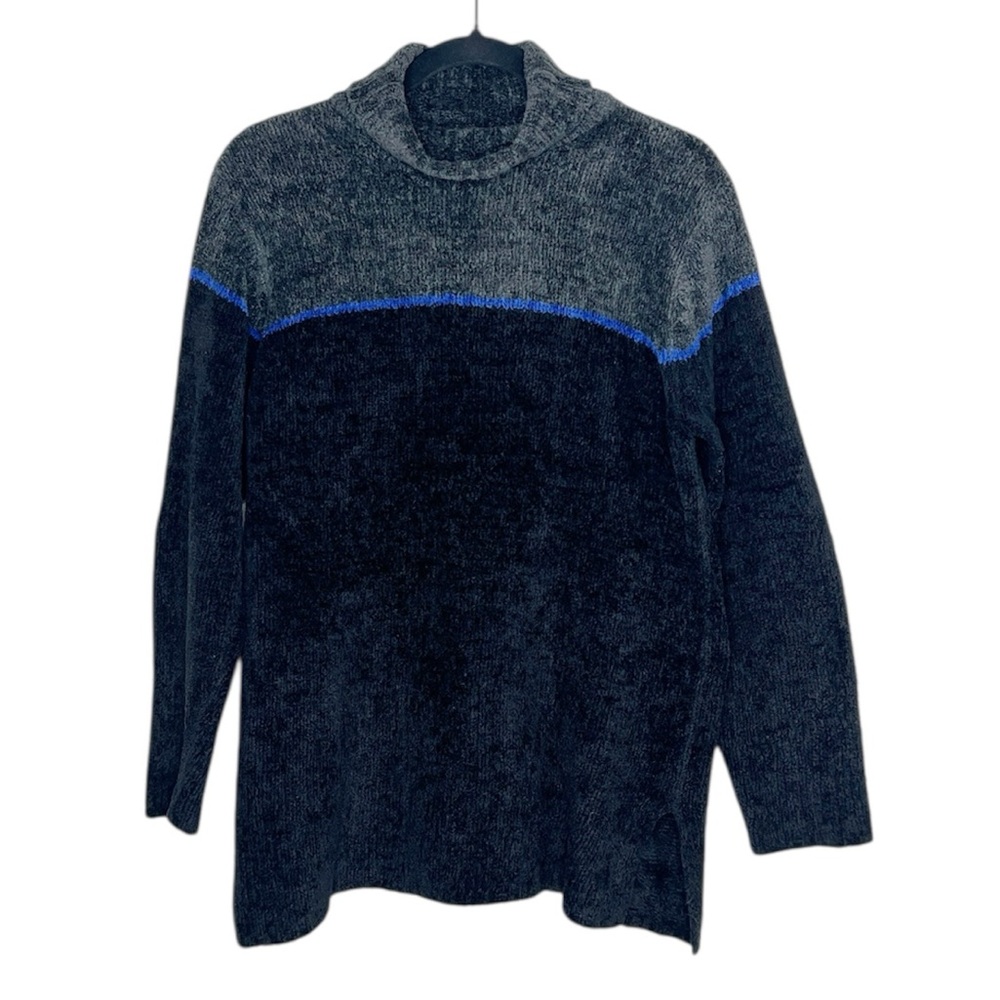 Vintage HONORS black and gray turtle neck sweater size Medium